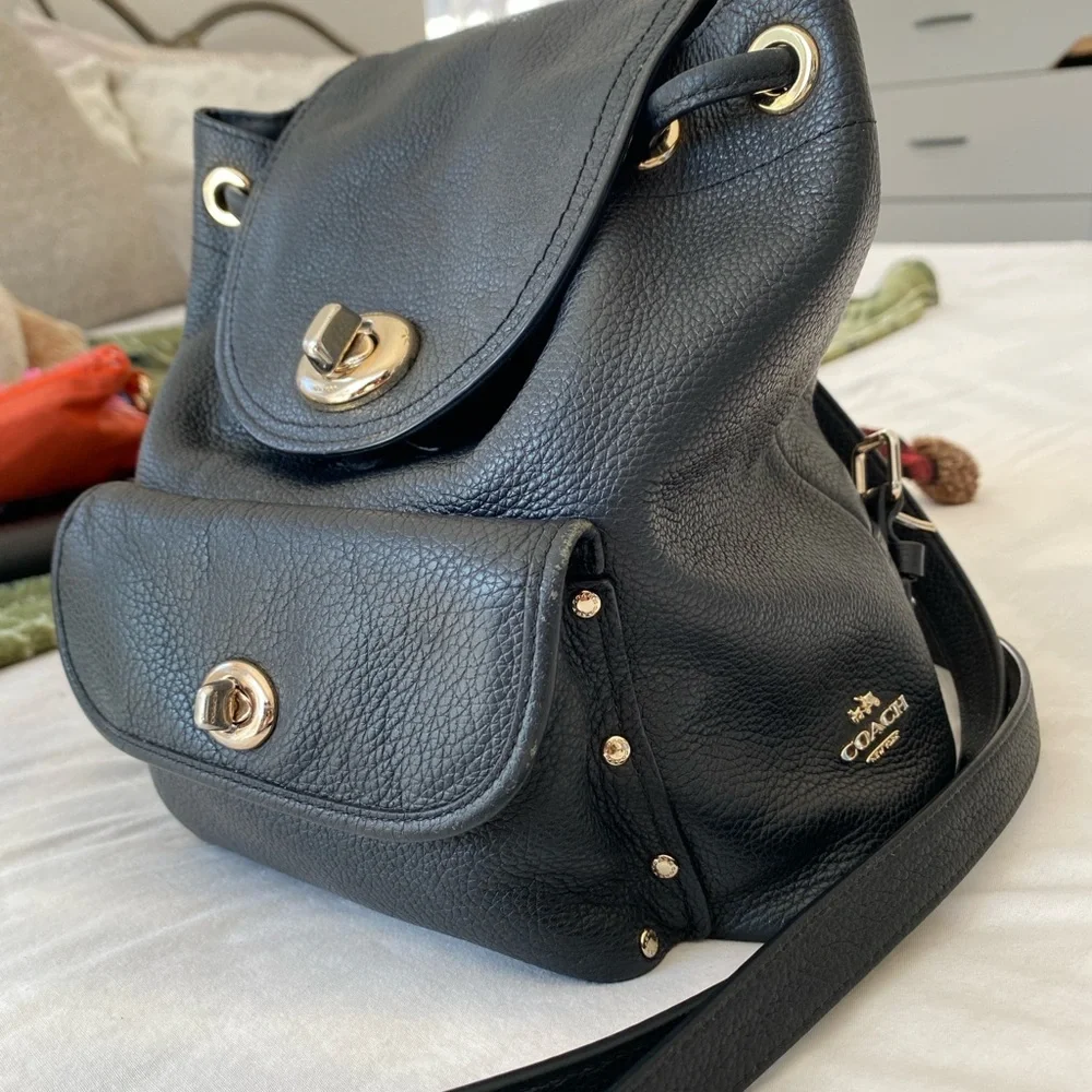 Coach Mini Turnlock Rucksack Backpack - Picture 3 of 17